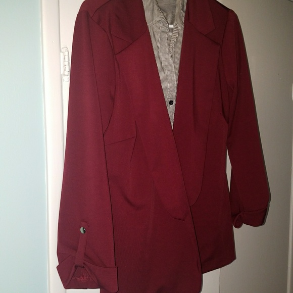 3/4 Sleeve Ponte blazer - Picture 2 of 3